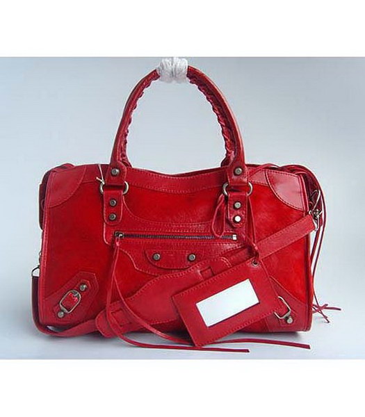 Balenciaga Città Cavallo Fur_Red Pelle